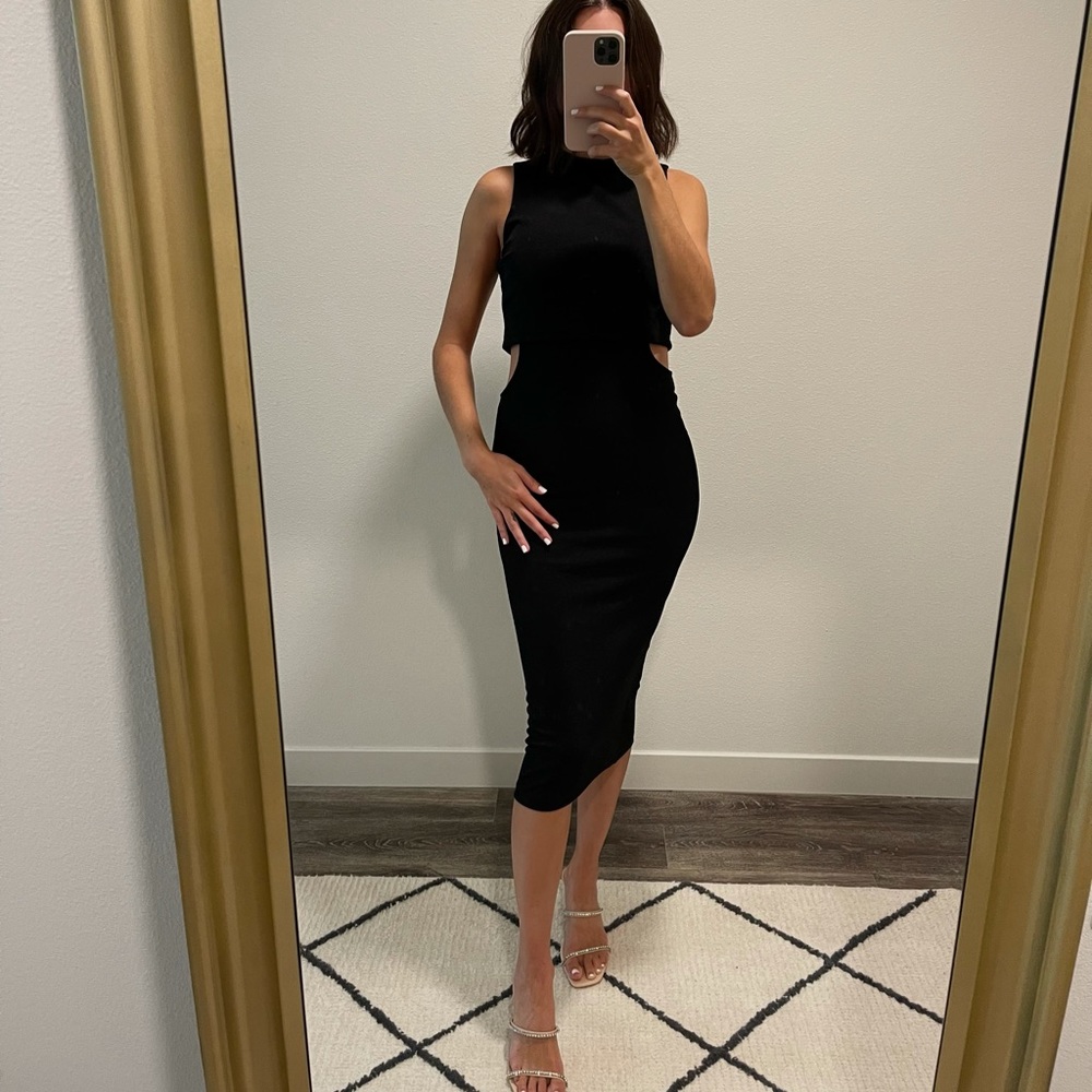 Topshop Cutout Bodycon Dress